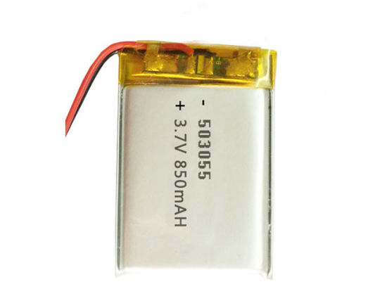 3.7V 850mAh Lipo Battery Rechargeable Lithium Ion Polymer Battery Cell 503055 with PCM and Wire