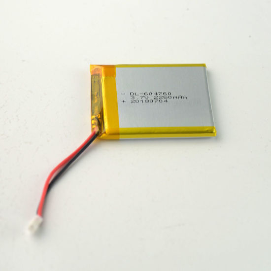 Factory Directly Rechargeable 604760 3.7V 2250mAh Li Battery