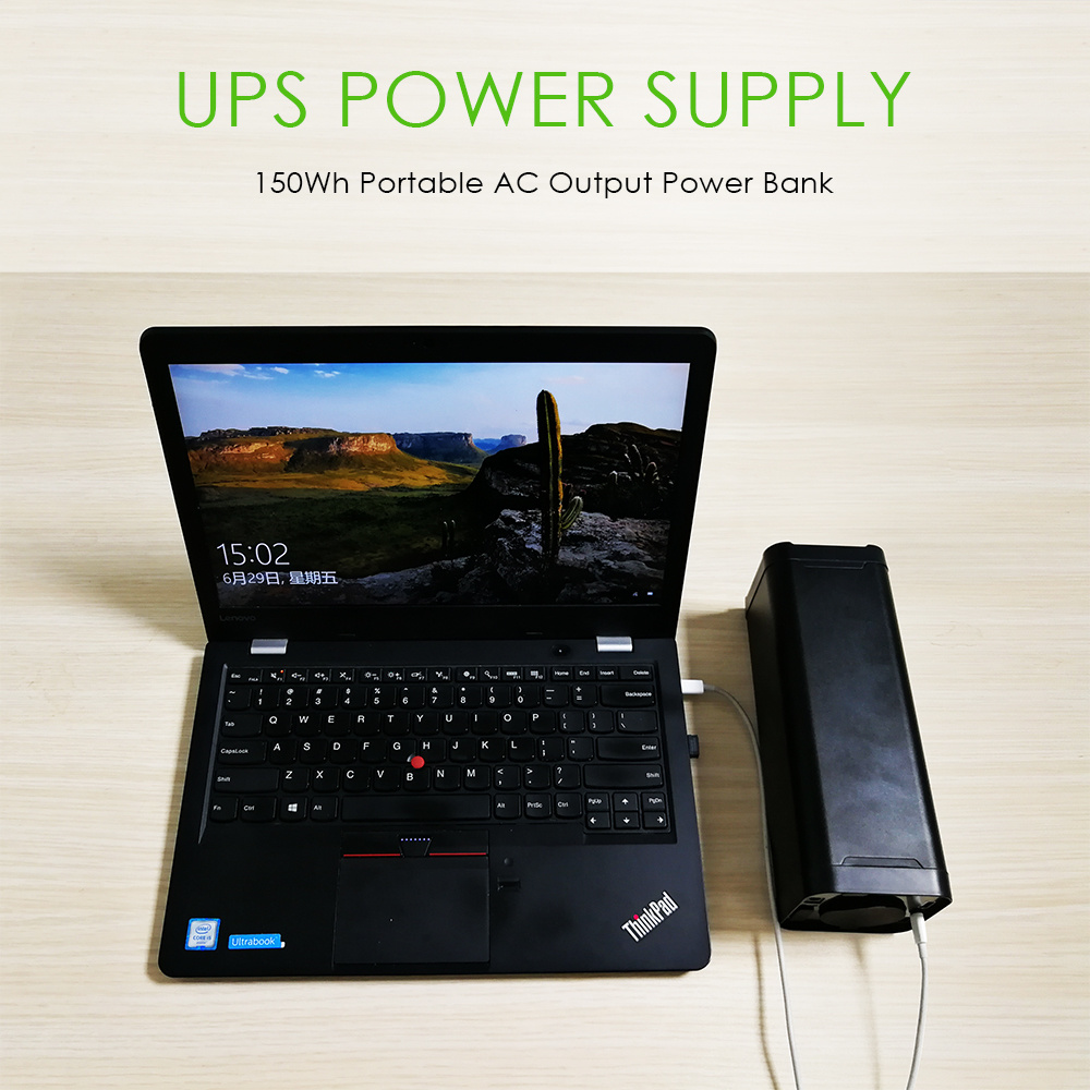 150W DC/AC Portable Power Bank with RoHS, Ce, Kc Certifications