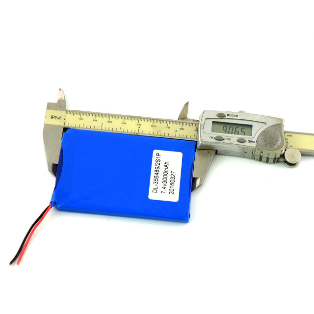 7.4V 3000mAh Rechargeable Lithium Polymer Battery Pack with PCM and Wires