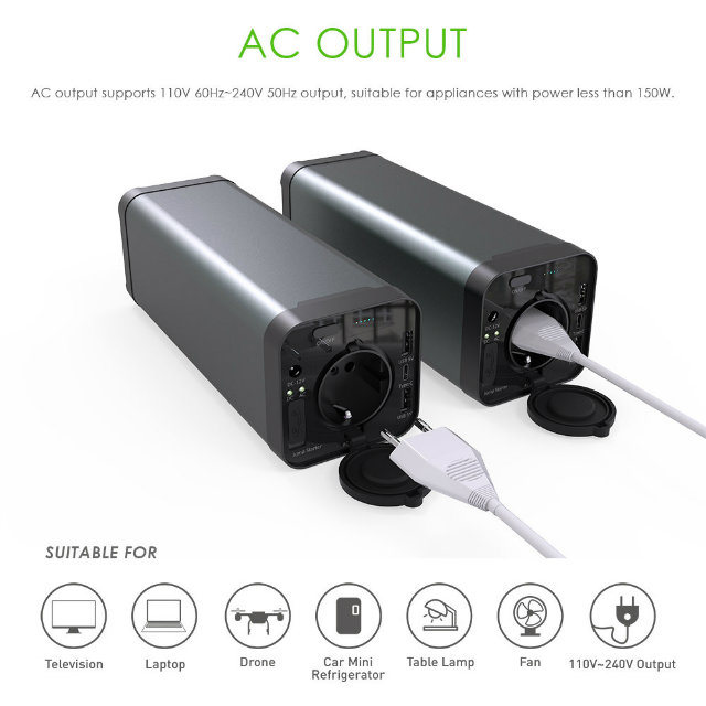 AC Power Bank 150wh Battery Pack Travel Charger for Laptop