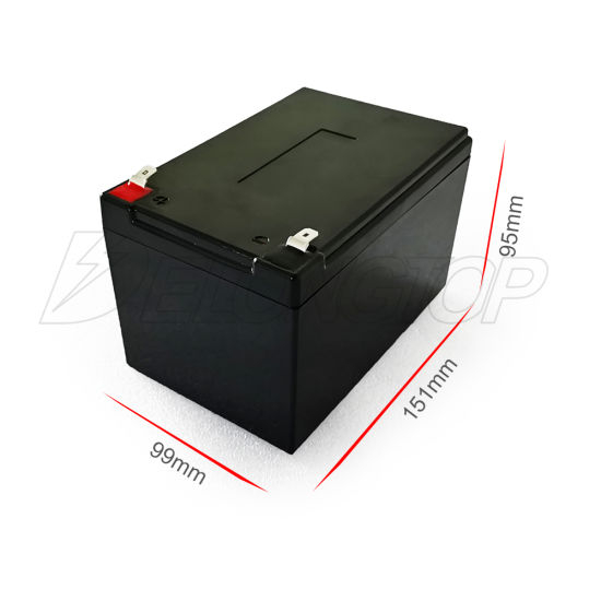 12V 12ah LiFePO4 Lithium Rechargeable Battery with F2 Terminals ABS Case