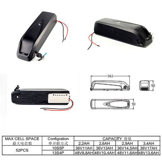 48 Volt Ebike Battery 48V 15ah Electric Bike Battery for 750W Bike