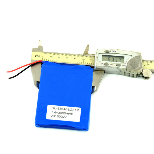 7.4V 3000mAh Rechargeable Lithium Polymer Battery Pack with PCM and Wires