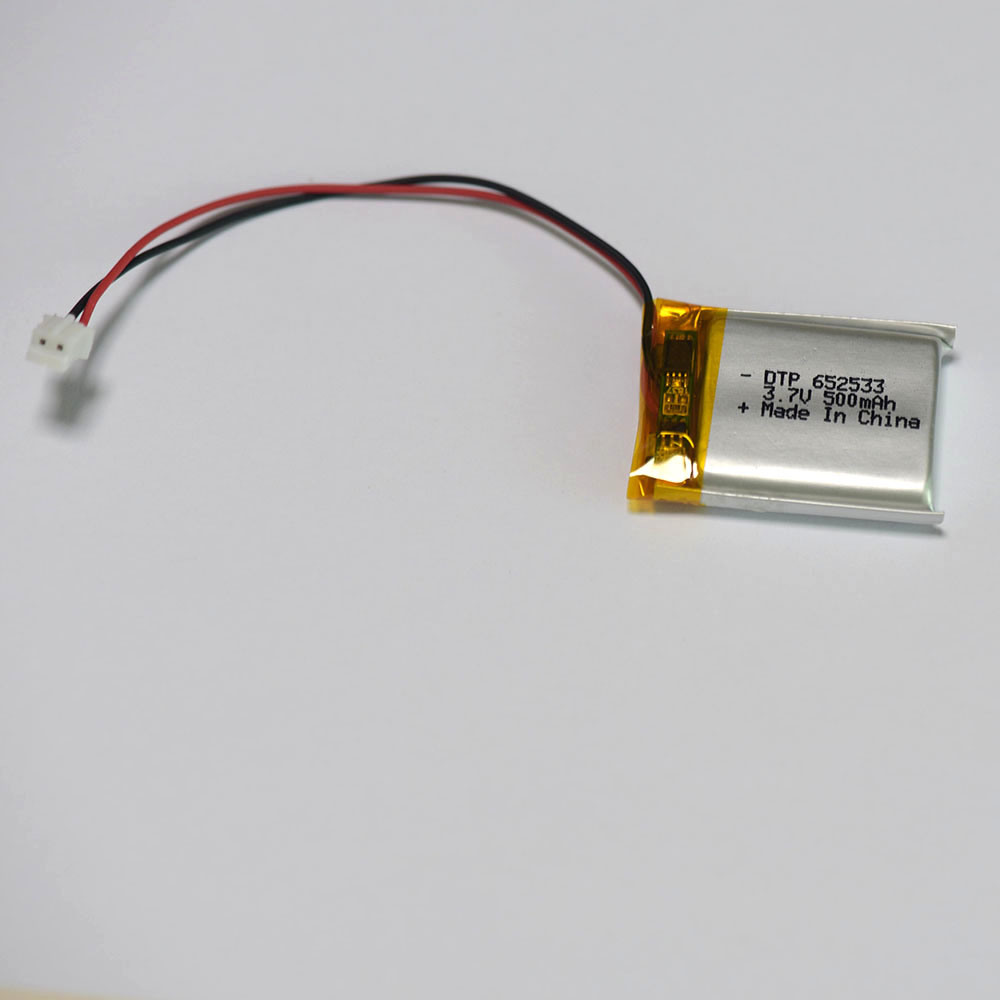 Rechargeable Lipo Battery Cell 500mAh 3.7V Polymer Battery with PCM 652533