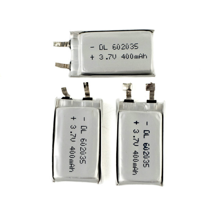 Lithium Ion Polymer Battery 602035 3.7V 400mAh Rechargeable for Bluetooth