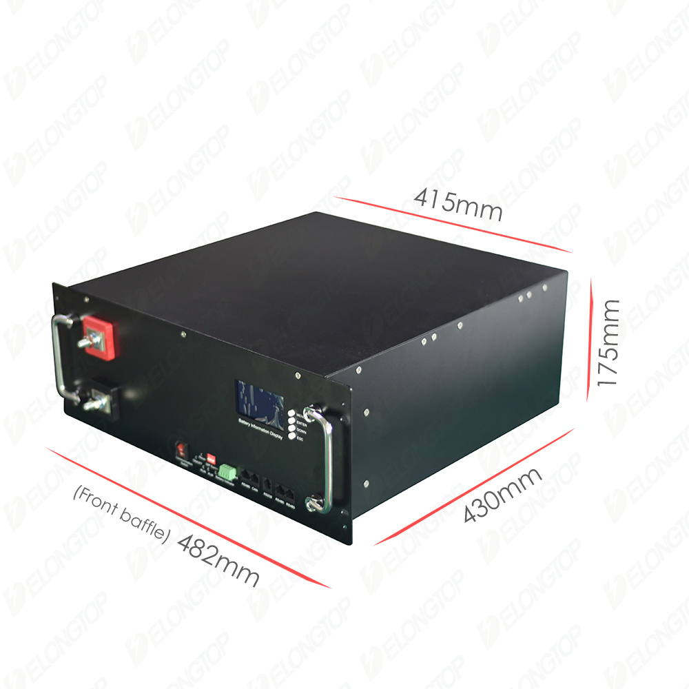 5.12kw 51.2V 100ah 48V RS485 BMS LiFePO4 Lithium Battery for Solar Energy Storage System