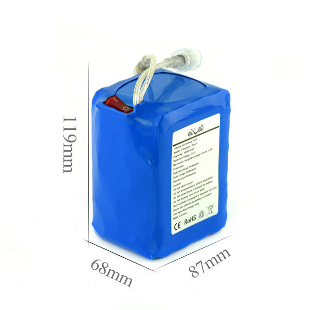 18650 Lithium Ion Battery Pack 6s4p for LED Light
