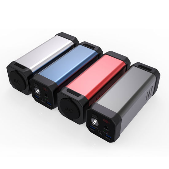2020 New Mini 80W 20000mAh AC DC Double USB Output 3W LED Camping Light 3.7V 20800 Powerbanks for Laptop Phone