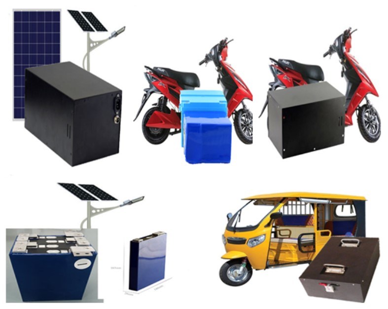 Factory OEM 12V 24V 48V 60V 72V 96V 100ah LiFePO4 Battery Pack for Motorcycle Solar System