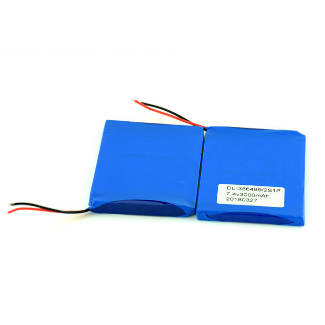 7.4V 3000mAh Rechargeable Lithium Polymer Battery Pack with PCM and Wires