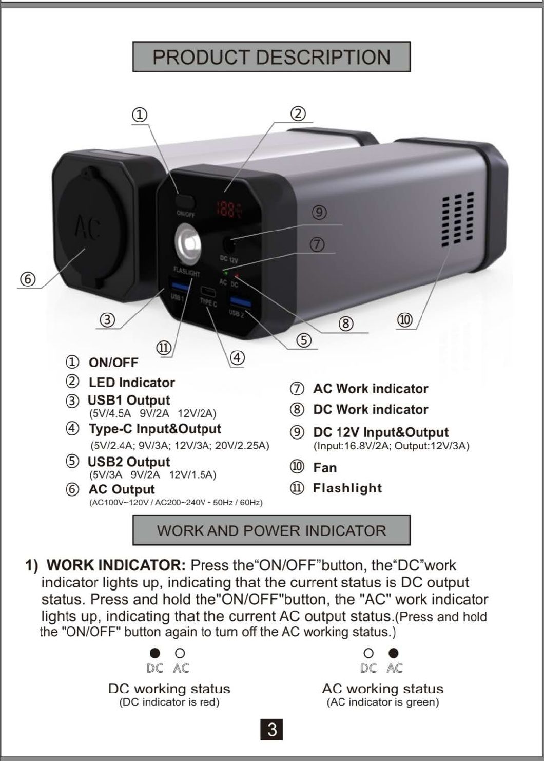 Portable Power Bank 20000mAh for Phone