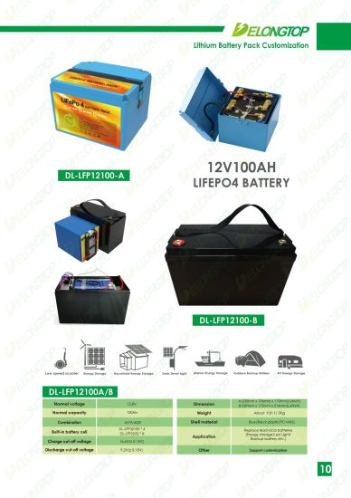 Deep Cycle Lithium Batteries 12 Volt 12V 100ah Battery for Solar Battery Storage