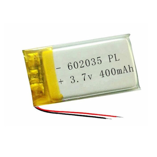 Rechargeable 602035 3.7V 400mAh Lithium Polymer Battery with PCM