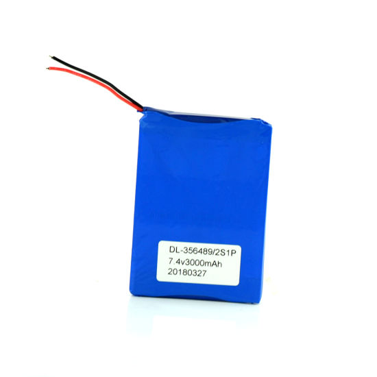 7.4V 3000mAh Rechargeable Lithium Polymer Battery Pack with PCM and Wires