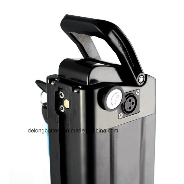 Small Silver Fish Type Electric Bike Li-ion Battery Pack 24V