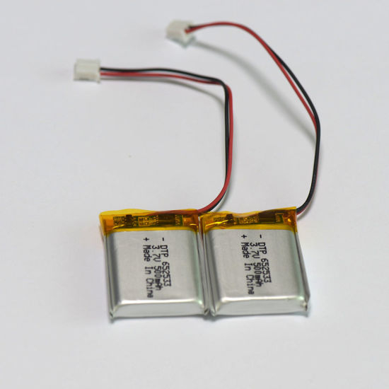 Rechargeable Lipo Battery Cell 500mAh 3.7V Polymer Battery with PCM 652533