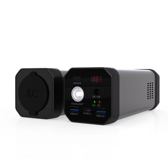 2020 New Mini 80W 20000mAh AC DC Double USB Output 3W LED Camping Light 3.7V 20800 Powerbanks for Laptop Phone