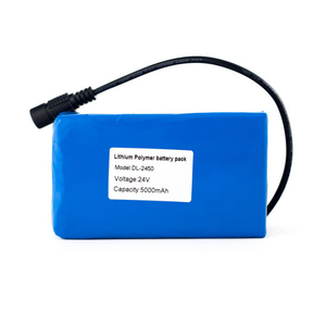 24V 5000mAh Rechargeable Lipo Battery Pack with DC5521 Plug for LED Light
