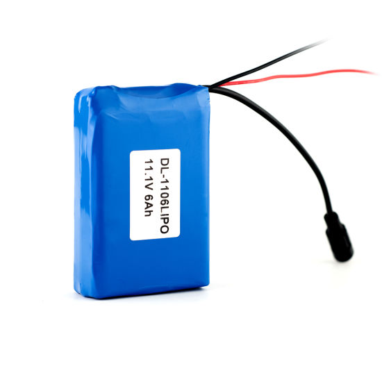 Rechargeable 11.1V Lipo Battery 6ah Lithium Polymer Battery Pack