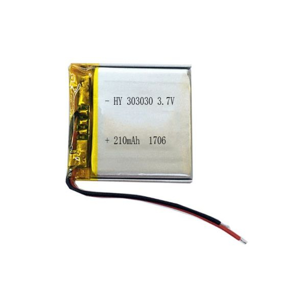 Lithium Ion Rechargeable 3.7V 303030 Size 210mAh Li Polymer Battery Cells for Power Bank Smart Watch Batteries