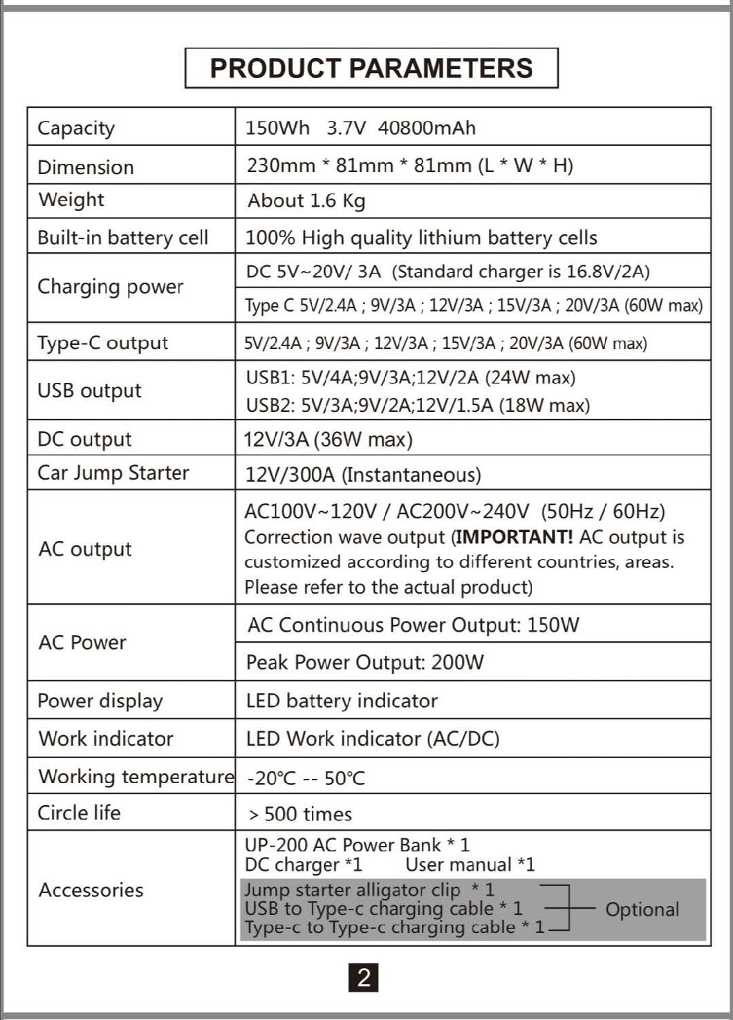 Double USB Universal Power Bank 40000mAh Portable Charger Mobile Power Bank Battery