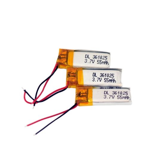3.7V Lipo Battery 55mAh Lithium Polymer Battery Cell 361025