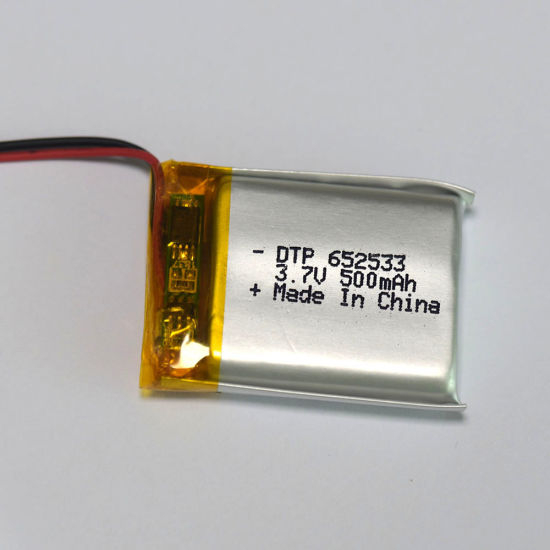 Rechargeable Lipo Battery Cell 500mAh 3.7V Polymer Battery with PCM 652533