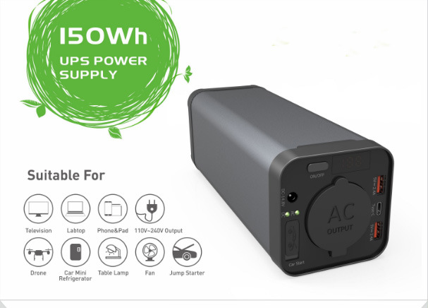 Portable Mini UPS Power Supply AC 220V 150W Output Power Bank for Laptop