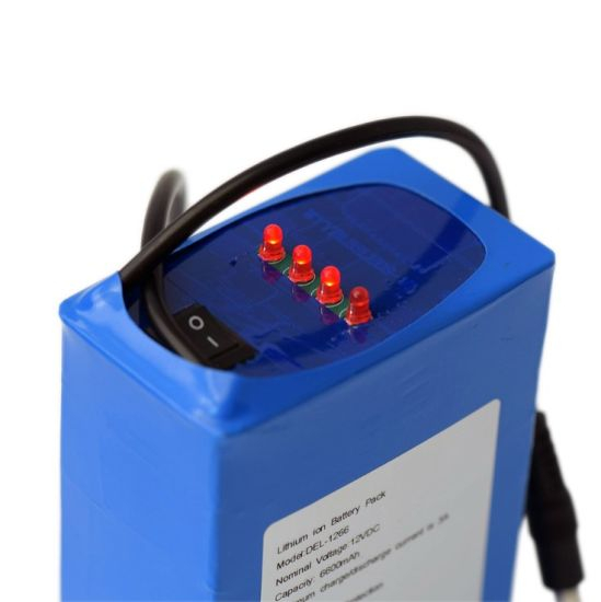 Factory Price Rechargeable 18650 Lithium Ion 12V 6600mAh Li Ion Battery Pack for LED Light Power Tools Batteries