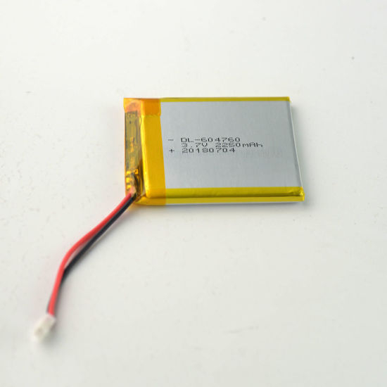 Factory Directly Rechargeable 604760 3.7V 2250mAh Li Battery