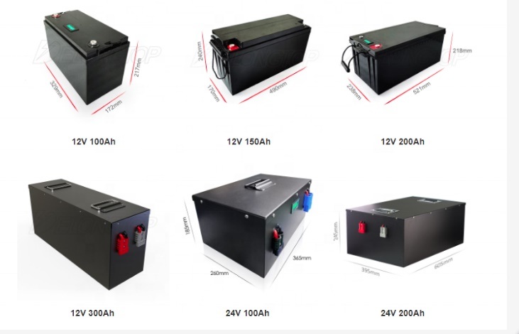 Rechargeable Deep Cycle 12V 200ah LiFePO4 Lithium Ion Battery Solar 12 Volt