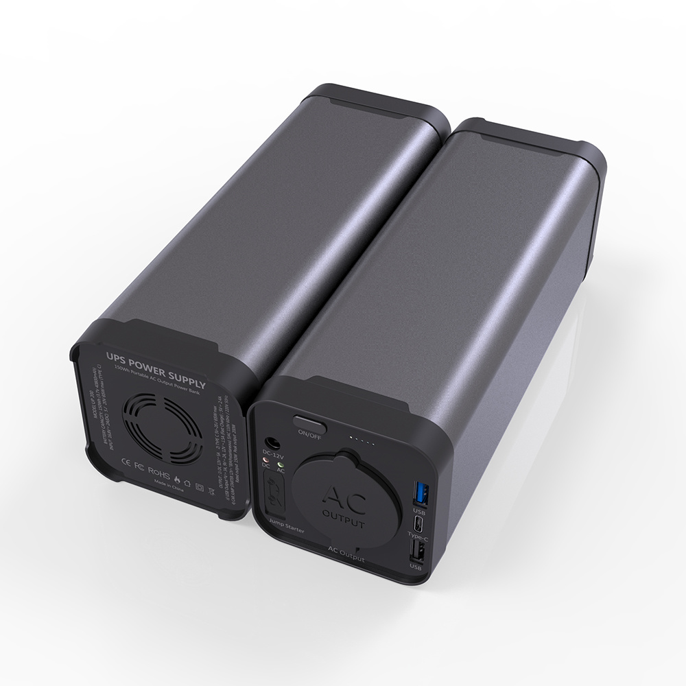 UK Plug 220V 150W Portable Power Bank 40000mAh Laptop Type C Pd Fast Charging Powerbank for Outdoor Use