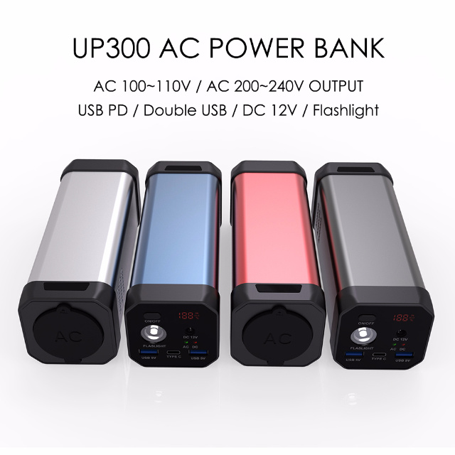 New 220V/110V AC Power Bank with USB Fast Charge Ports