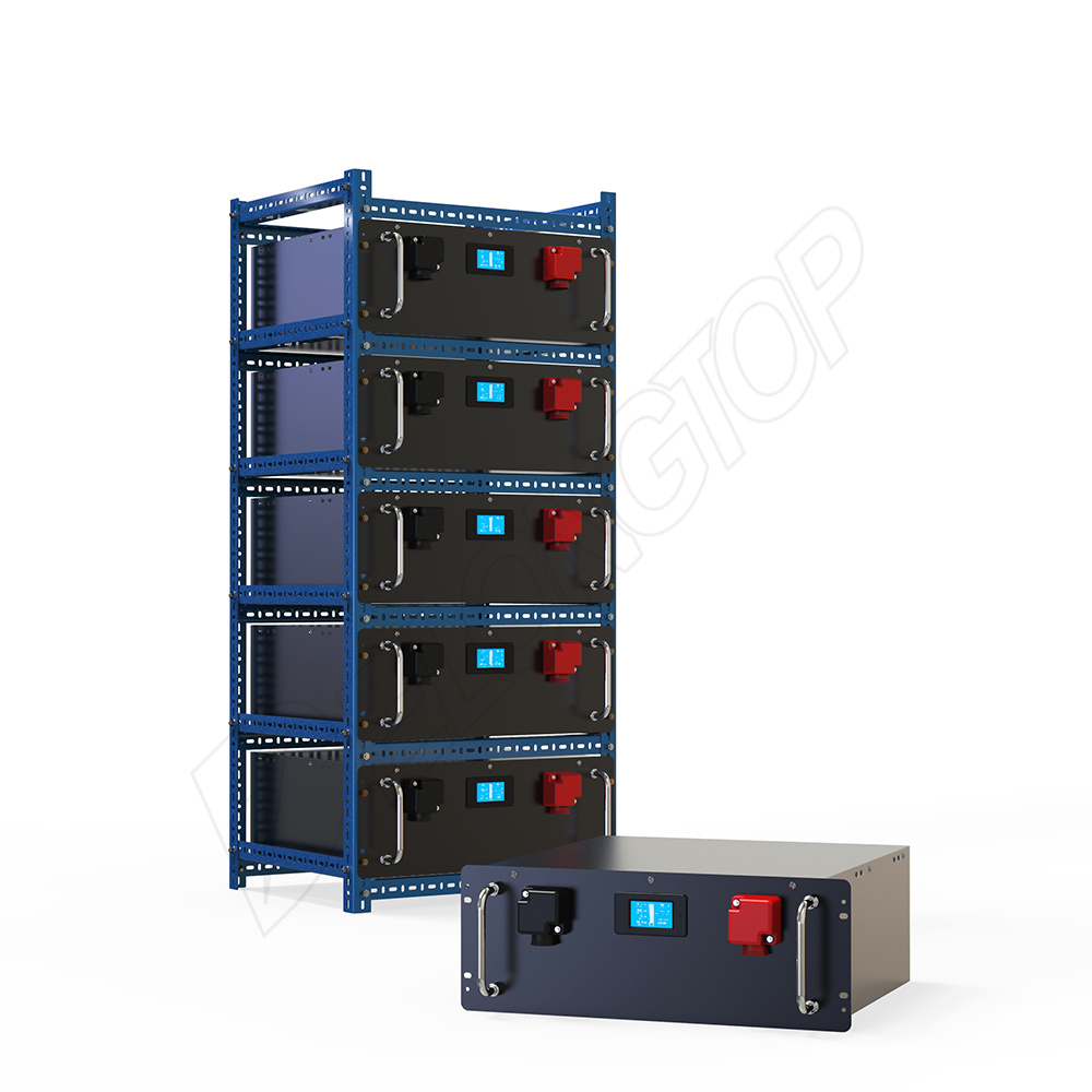 48V 100ah Battery Rack System Lithium 5.5kwh LiFePO4 Battery for Solar UPS